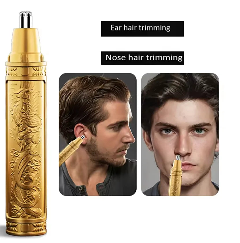 Ear & Nose Hair Trimmer for Men – 360° Rotating Dual-Blade Electric Shaver