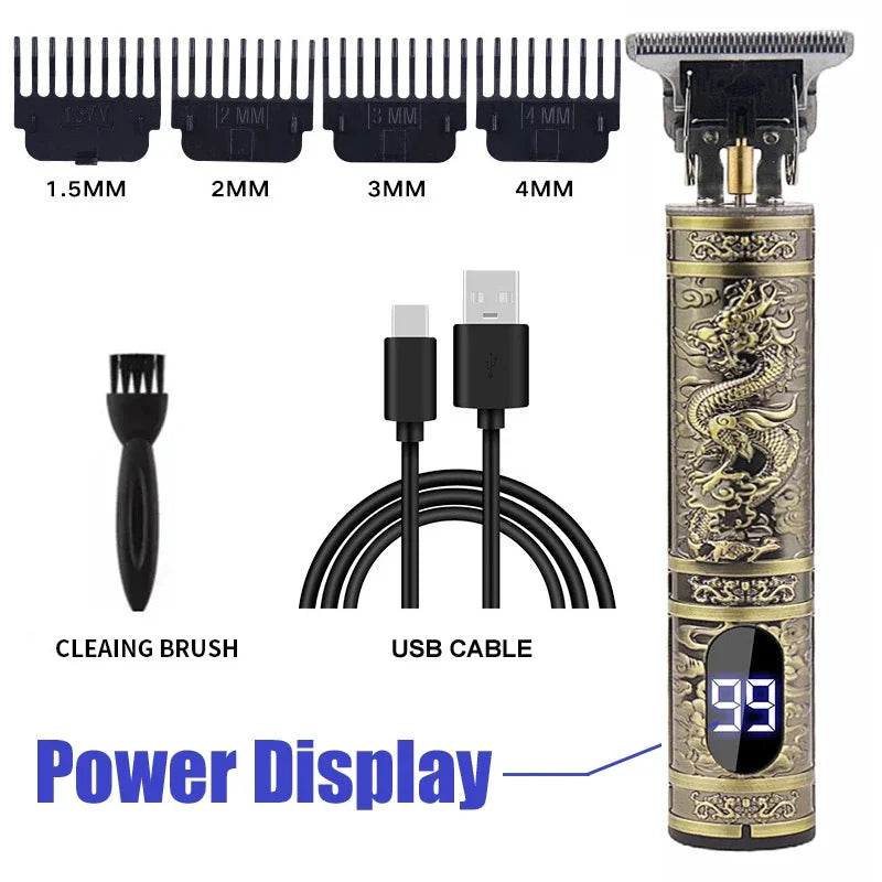 Professional Cordless Hair Clipper & Trimmer – USB Fast Charging