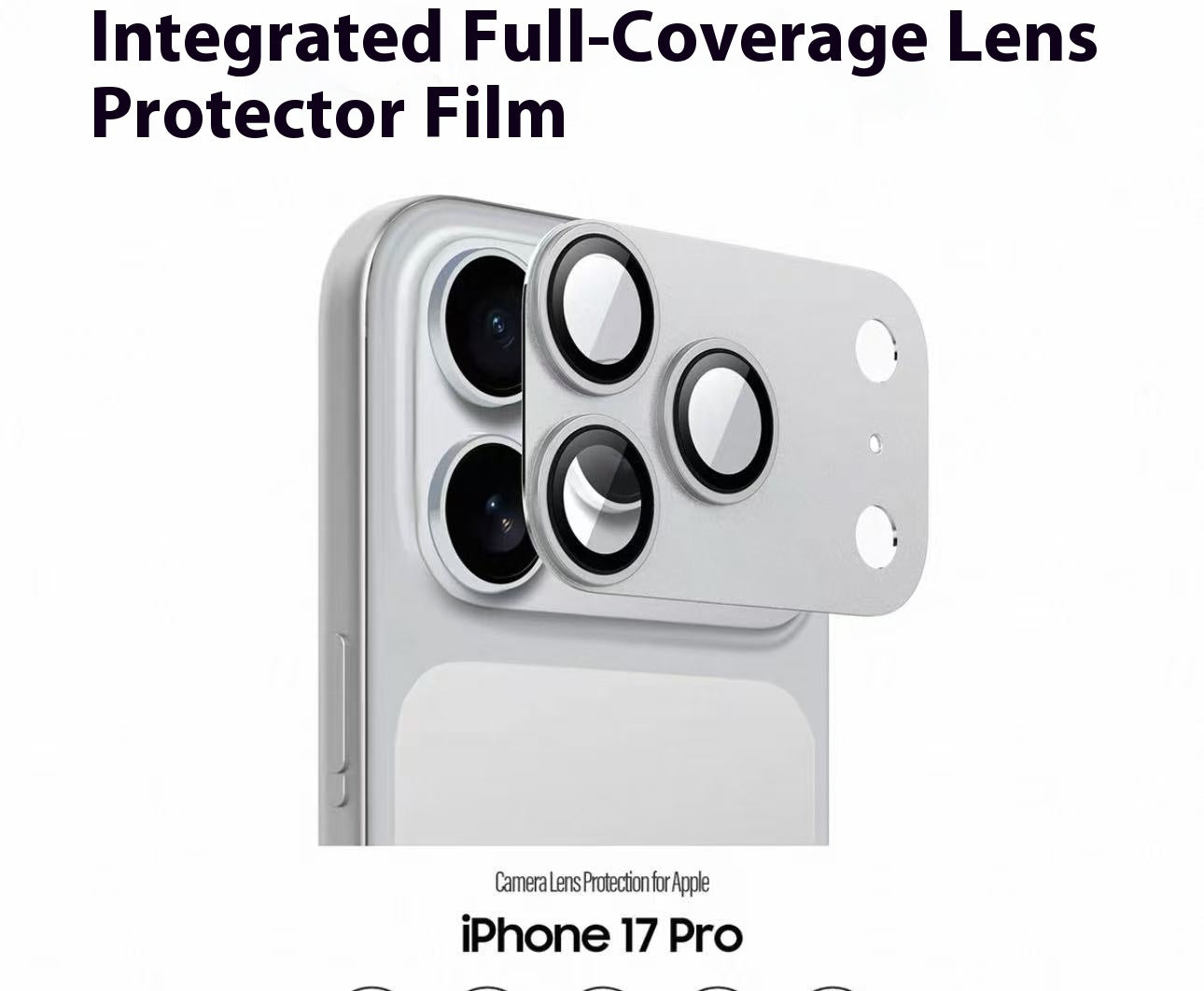AR Matte Lens Protective Film for iPhone 17 – Anti-Fall Tempered Glass Screen Protector