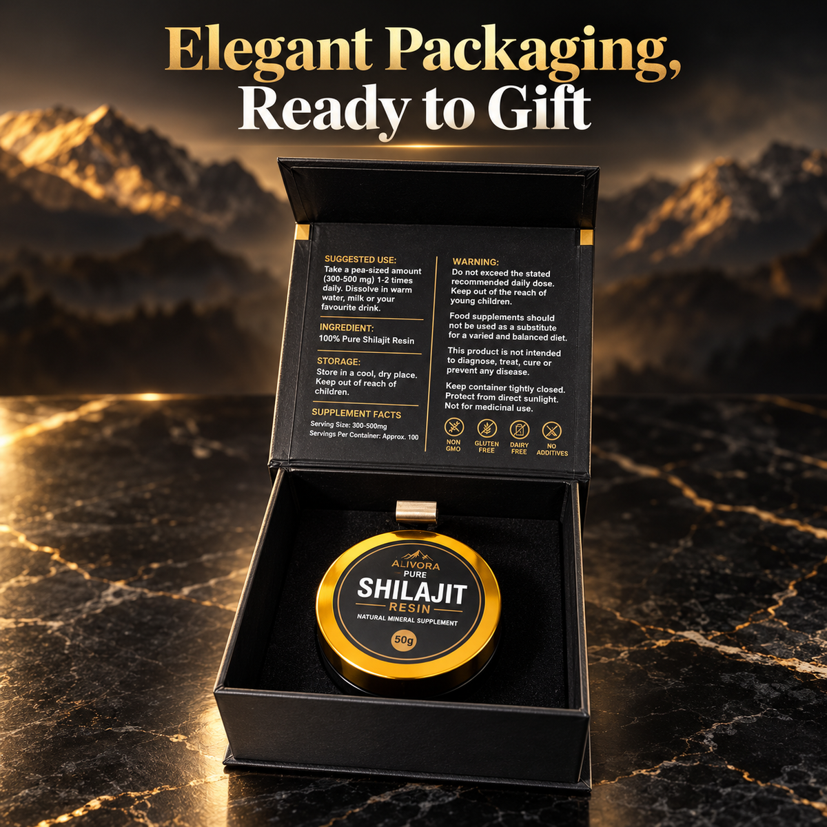 Alivora Pure Shilajit Resin – 50g