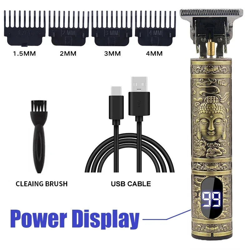 Professional Cordless Hair Clipper & Trimmer – USB Fast Charging