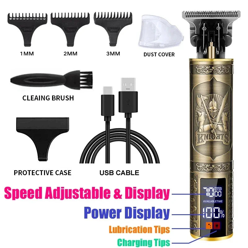 Professional Cordless Hair Clipper & Trimmer – USB Fast Charging